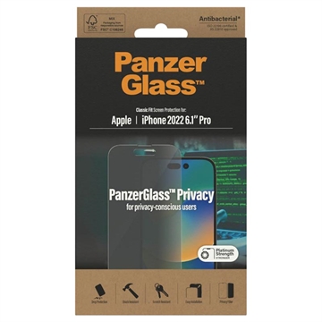 Geam Protecție Ecran - 9H - iPhone 14 Pro - PanzerGlass Classic Fit Privacy