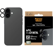 Protector pentru lentile de cameră iPhone 17/16/16 Plus PanzerGlass Hoops - negru