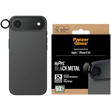 Protector pentru lentile de cameră iPhone Air PanzerGlass Hoops - negru