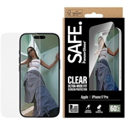 Protector de ecran din sticlă temperată iPhone 17 Pro PanzerGlass Safe Ultra-Wide Fit - 9H - Transparent