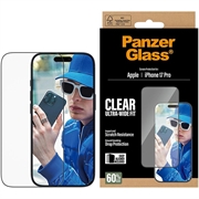 Geam Protecție Ecran iPhone 17 Pro - PanzerGlass Ultra-Wide Fit EasyAligner - Transparent