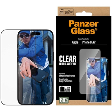 Geam Protecție Ecran iPhone Air - PanzerGlass Ultra-Wide Fit EasyAligner - Transparent