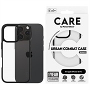 Husă iPhone 16 Pro PanzerGlass Care Urban Combat - Negru / Transparent