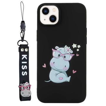Husă TPU iPhone 14 din Seria Kiss cu Curea