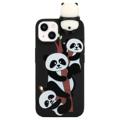 Husă TPU iPhone 14 - Figuri 3D - Familia Panda