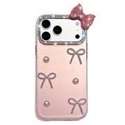 Husă hibridă decorativă cu fundă iPhone 18 Pro/17 Pro - roz