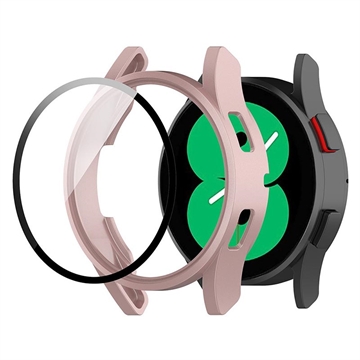 Husă Plastic cu Protector Ecran - Samsung Galaxy Watch FE - 40mm - Auriu Roze