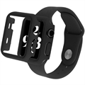 Husă Plastic cu Protector Ecran - 9H - Apple Watch Series SE (2022)/SE/6/5/4 - 40mm - Negru