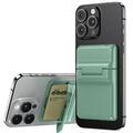 Suport de carduri magnetic din plastic cu Kickstand - compatibil MagSafe - verde deschis