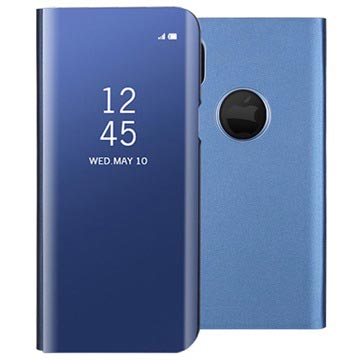 Husă cu rabat pentru iPhone X / iPhone XS Luxury Series Mirror View - Albastru