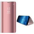 Husă cu rabat de lux Mirror View pentru Samsung Galaxy S9 - Aur roz