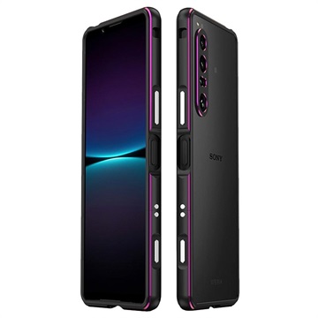 Polar Lights Style Ramă De Protecție Bumper Metal Sony Xperia 1 IV - Negru / Violet