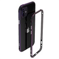 Polar Lights Style Ramă De Protecție Bumper Metal iPhone 12 Mini (Ambalaj Deschis - Excelent) - Negru / Violet