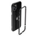 Polar Lights Style Ramă De Protecție Bumper Metal iPhone 12 Pro - Negru / Argintiu