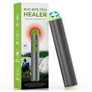 Aparat portabil pentru ameliorarea mâncărimilor cauzate de înțepăturile de insecte - reîncărcabil prin USB - argintiu