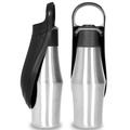 Sticlă de apă portabilă din oțel inoxidabil pentru câini - 750ml - negru