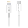 Cablu USB-C / Lightning Powerstar - 1m - Alb