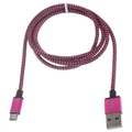 Cablu Premium USB 2.0 / MicroUSB - 3m - Roz Aprins