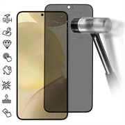 Samsung Galaxy S25+ Protector de ecran de confidențialitate din sticlă temperată - Suport deblocare amprentă digitală - Marginea Neagră