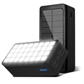 Baterie Externă Solară Cu Lanternă LED Psooo PS-900 - 50000mAh - Negru