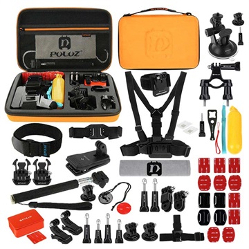 Kit Accesorii GoPro, Cameră Acțiune - Puluz PKT26 53-în-1