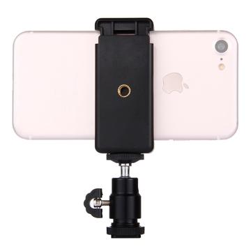 Puluz PU214 1/4" Hot Shoe Cap de trepied și clemă pentru smartphone-uri - Negru