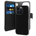 Husă Portofel Magnetică iPhone 14 Pro Max - Puro 2-în-1 - Negru