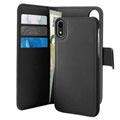 Husă portofel detașabilă Puro 2-în-1 pentru iPhone XR - neagră