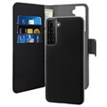 Husă Portofel Samsung Galaxy S21 FE 5G - Puro 2-În-1 Magnetic (Ambalaj Deschis - Vrac) - Negru
