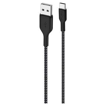 Puro Fabric Cablu USB-A / USB-C ultra-rezistent Puro Fabric - 2m, 30W - Negru