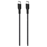 Puro Fabric Cablu USB-C / USB-C ultra-rezistent Puro Fabric - 1,2 m, 30 W - negru