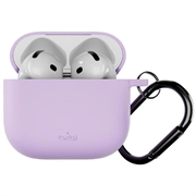 Husă din silicon cu carabină AirPods 4 Puro Icon - Violet