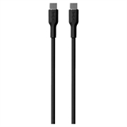 Puro Icon Soft USB-C / cablu USB-C - 1,5 m - negru