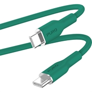 Puro Icon Soft USB-C / cablu USB-C - 1,5 m - verde închis