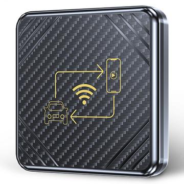 Q1 2-in-1 CarPlay & Android Auto AI Box / Adaptor de la fir la wireless - negru / auriu