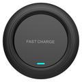 Q18 Round Shape Wireless Charger 15W Fast Charging Desktop Charging Pad