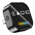 Adaptor wireless 4-în-1 Q1A pentru CarPlay/Android Auto cu AirPlay/Mirror Link - Negru