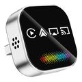 Adaptor wireless 4-în-1 Q1A pentru CarPlay/Android Auto cu AirPlay/Mirror Link - argintiu