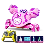 Q227 RC Robot-crab pentru copii, cu pulverizator de bule și muzică - roz