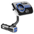 Încărcător auto QC3.0 / Transmițător FM Bluetooth cu RGB BC49AQ - Negru