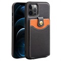 Husă Piele iPhone 12 Pro Max - Qialino Business Style - Negru