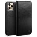 Husă Piele Portofel iPhone 13 Pro - Qialino Classic - Negru