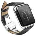 Brățară din piele Apple Watch Series Ultra 2/Ultra/9/8/SE (2022)/7/SE/6/5/4/3/2/1 Qialino - 49mm/45 mm/44 mm/42 mm - neagră
