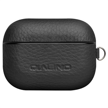 Husă Piele AirPods Pro - Qialino Premium - Negru