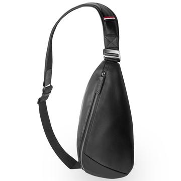Qialino Premium Geantă de piele crossbody/borsetă - Negru