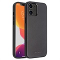 Husă Piele iPhone 12 Mini - Qialino Premium - Negru