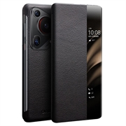 Husă Piele Flip Huawei Pura 70 Ultra - Qialino Smart View - Clasică - Negru