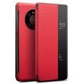 Husă Piele Flip Huawei Mate 40 Pro - Qialino Smart View - Roșu
