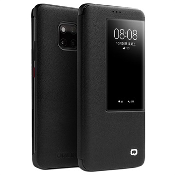 Husa din piele Qialino Smart View Huawei Mate 20 Pro - Neagra