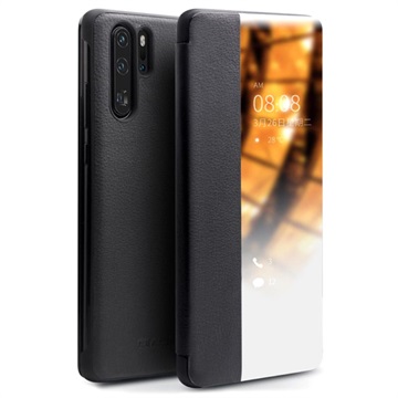 Husă Piele Huawei P30 Pro - Qialino Smart View - Negru